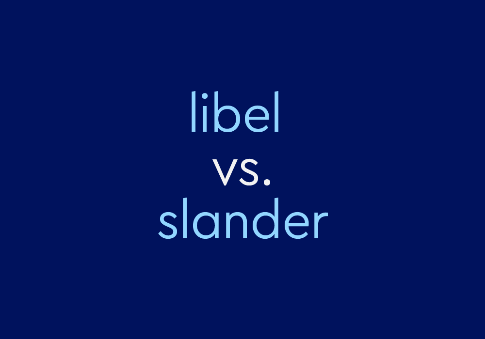 Libel and Slander 